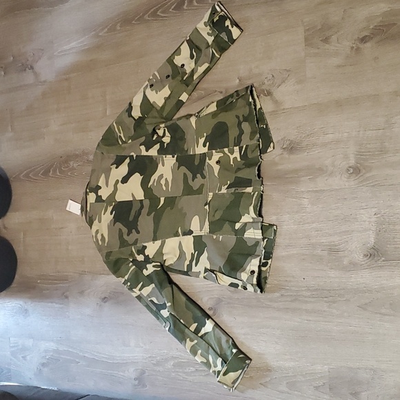 Zadig & Voltaire Camo Button Front Jacket S NWT - Picture 7 of 7